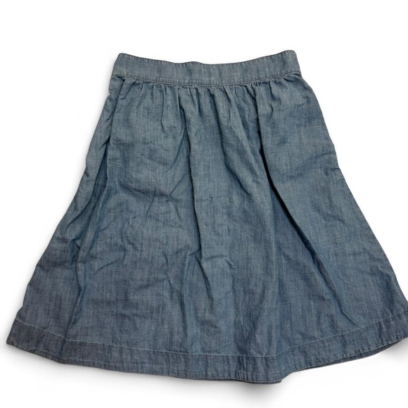 Talbots Blue A-Line Button Skirt - Picture 4 of 4